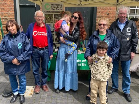 [HFoE Eco Fayre stall, photo by kind permission of The
 Havering Daily]